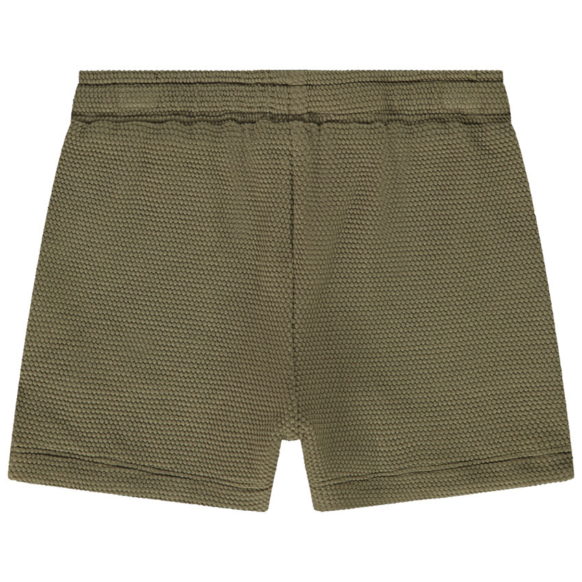 Short de felpa cloqué con cordón de ajuste para niña 
