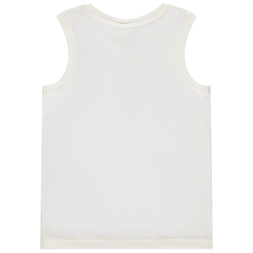 Camiseta sin mangas con estampado y bordado de surfista para niño 