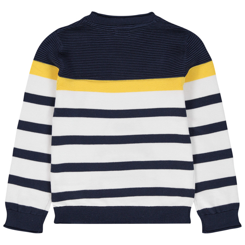 Jersey de punto de rayas y tiburón de jacquard  Additional Jersey de punto de rayas y tiburón de jacquard