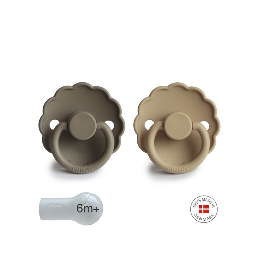 PACK 2 CHUPETES BLOCK SILICONA DAISY CROISSANT/PORTOBELLO 6+ 