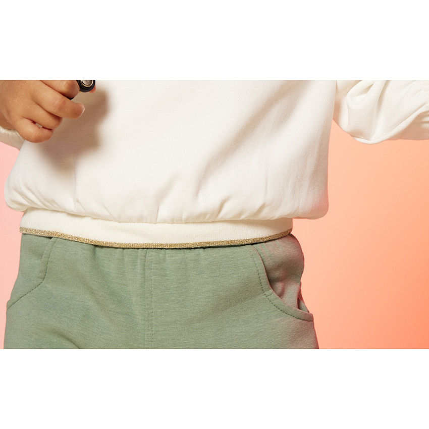 Conjunto de jogging de 2 piezas con bordado de lurex para bebé niña 