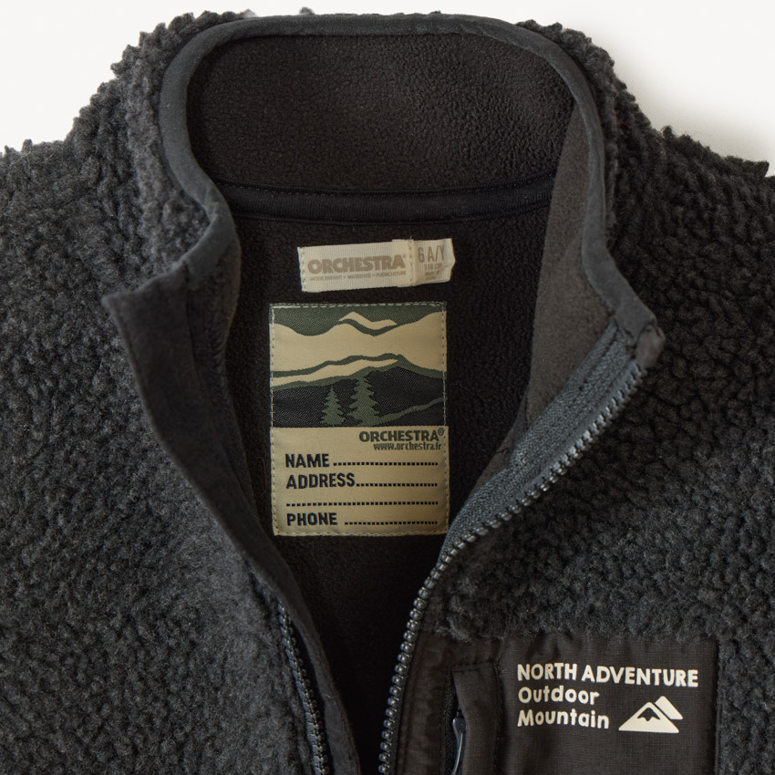 Chaqueta de sherpa con efecto de borreguito para niño 