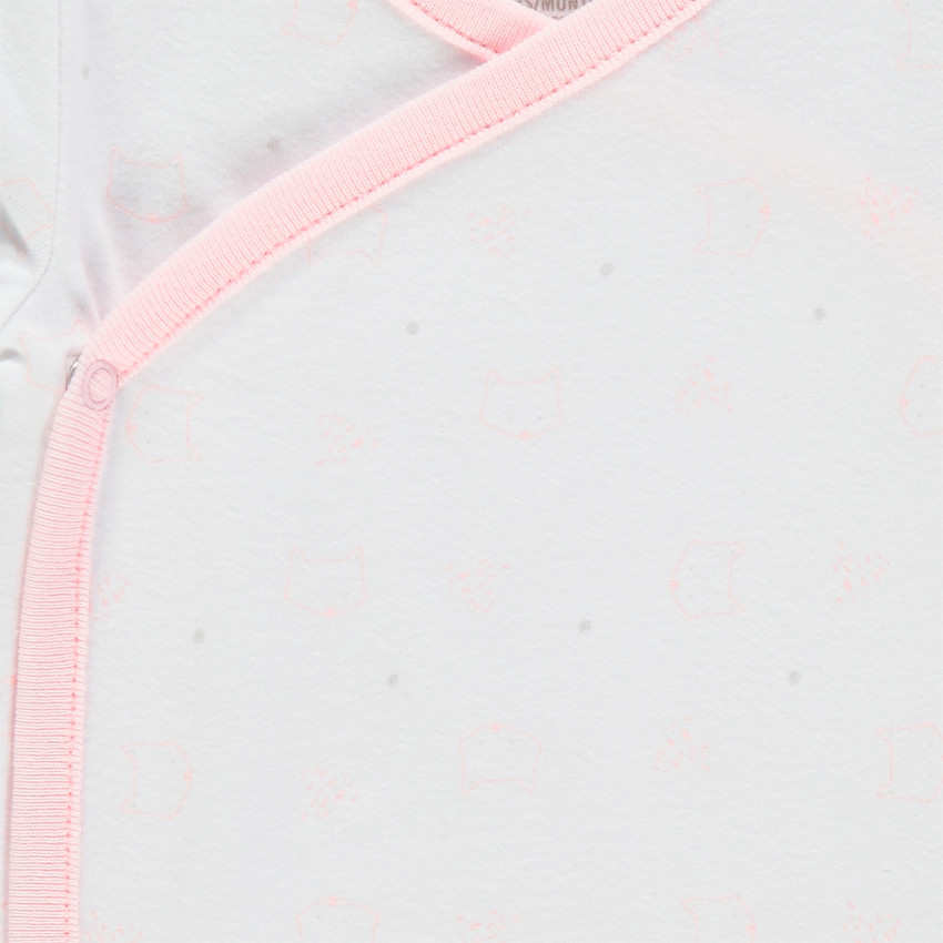 Pack de 2 bodies de manga larga de algodón con estampado de gatos 