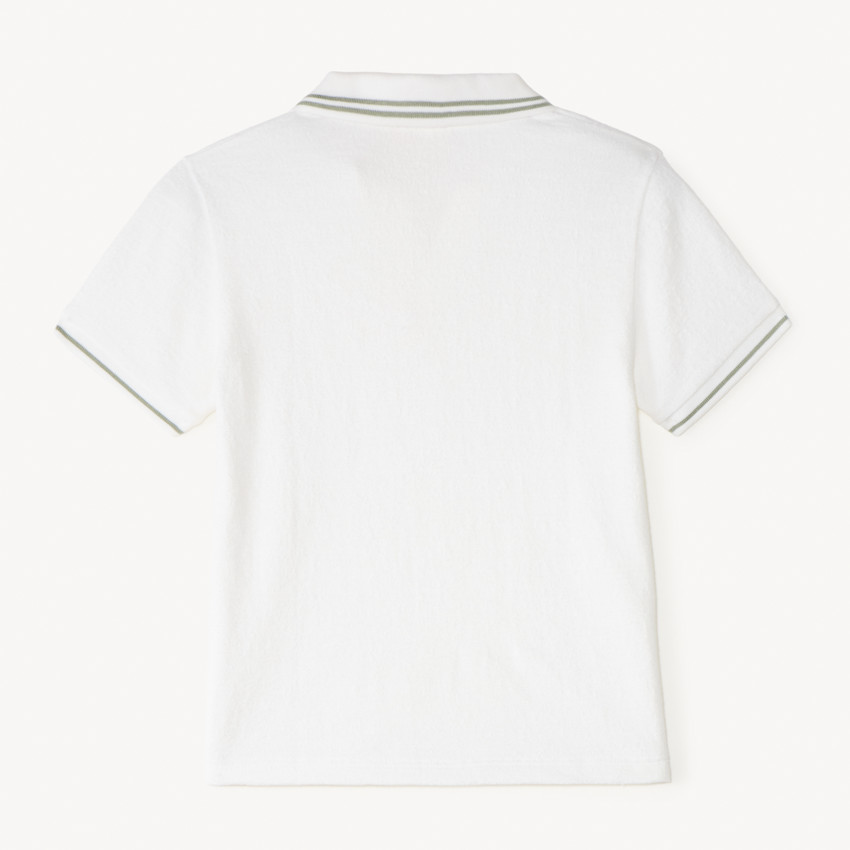 Polo de manga corta de punto liso para niño. 