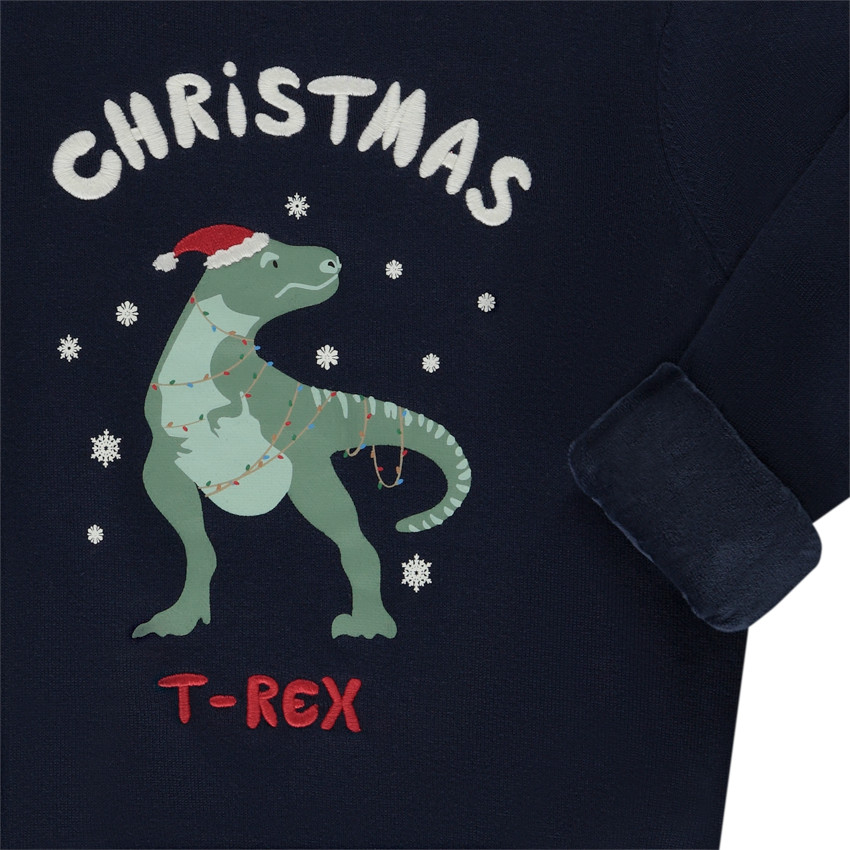 Sudadera de punto con estampado de dinosaurios para niño 