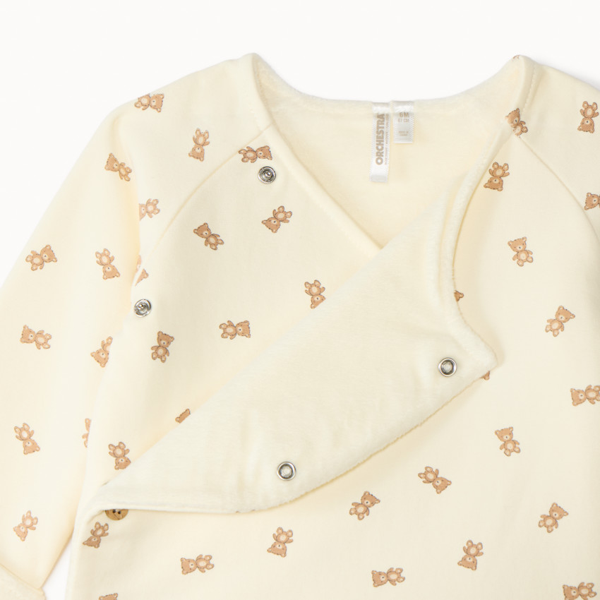Conjunto de chándal para bebé niño con estampado de oso. 