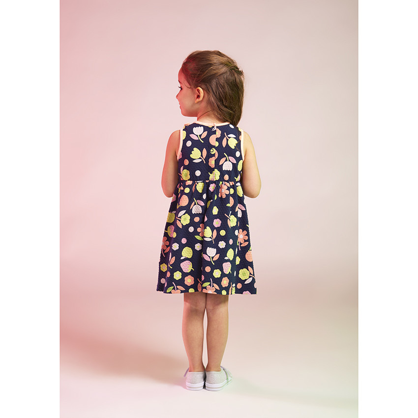 Vestido sin mangas estampado floral para bebé niña 