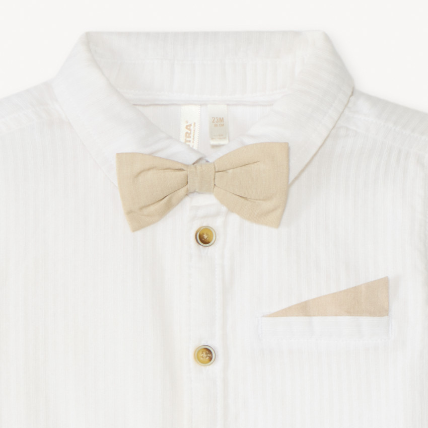 Camisa de mangas cortas + pajarita para bebé niño 