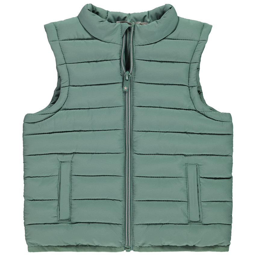 Doudoune sin mangas lisa para bebé niño 