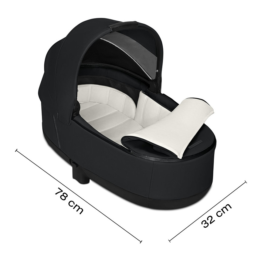 PRIAM Capazo Lux Deep Black - Black 