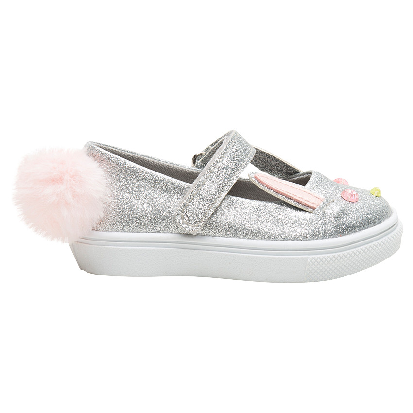 Merceditas con lentejuelas all-over y orejas de relieve 