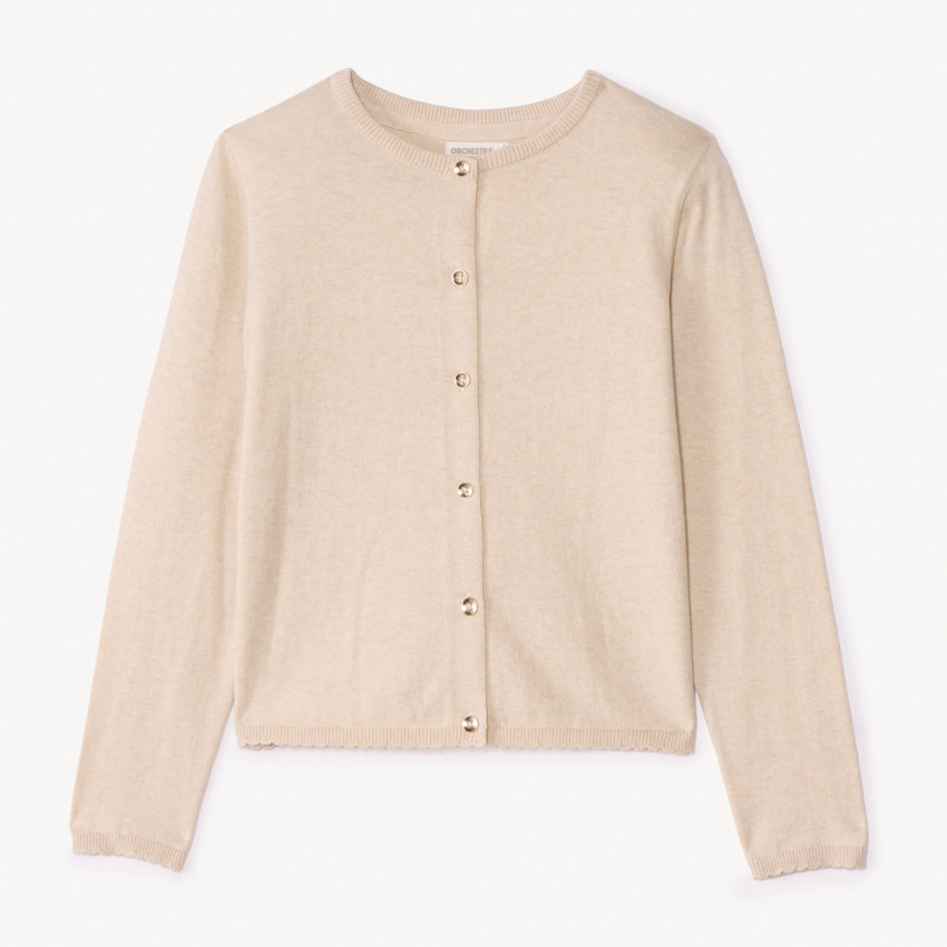 Chaleco de punto liso para niña 