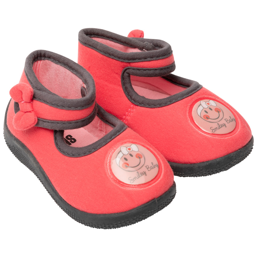 Patucos de jersey con parche Smiley Baby 