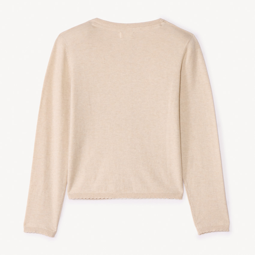 Chaleco de punto liso para niña 