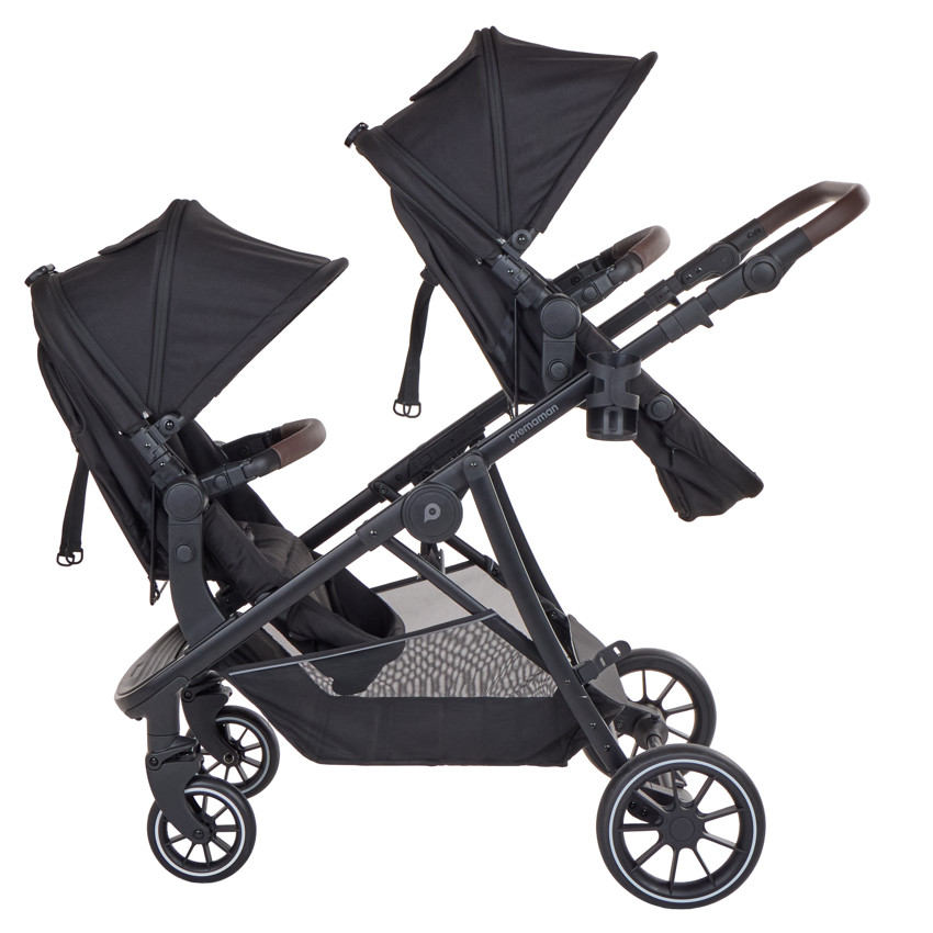 Coche gemelar Leila - Negro 