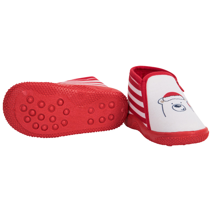 Pantuflas de bota a rayas con oso de Navidad para bebé  Additional Pantuflas de bota a rayas con oso de Navidad para bebé