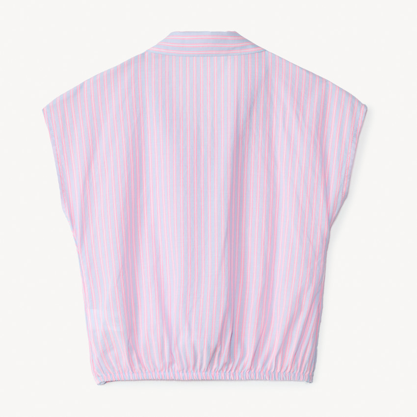 Camisa de rayas con nudo para niña 