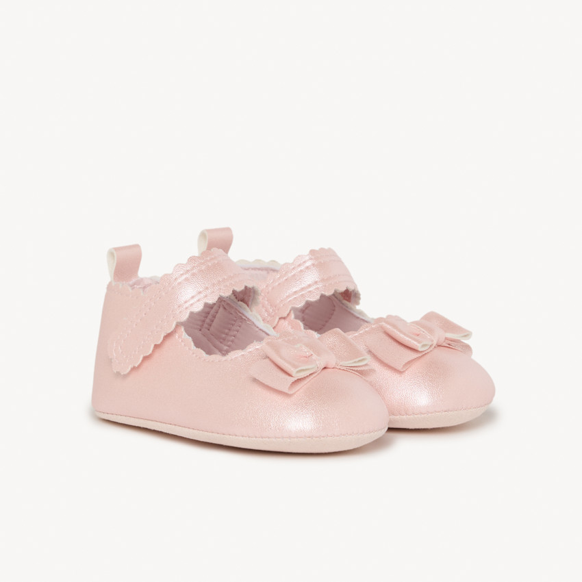 Merceditas efecto irisado con lazo para bebé niña 