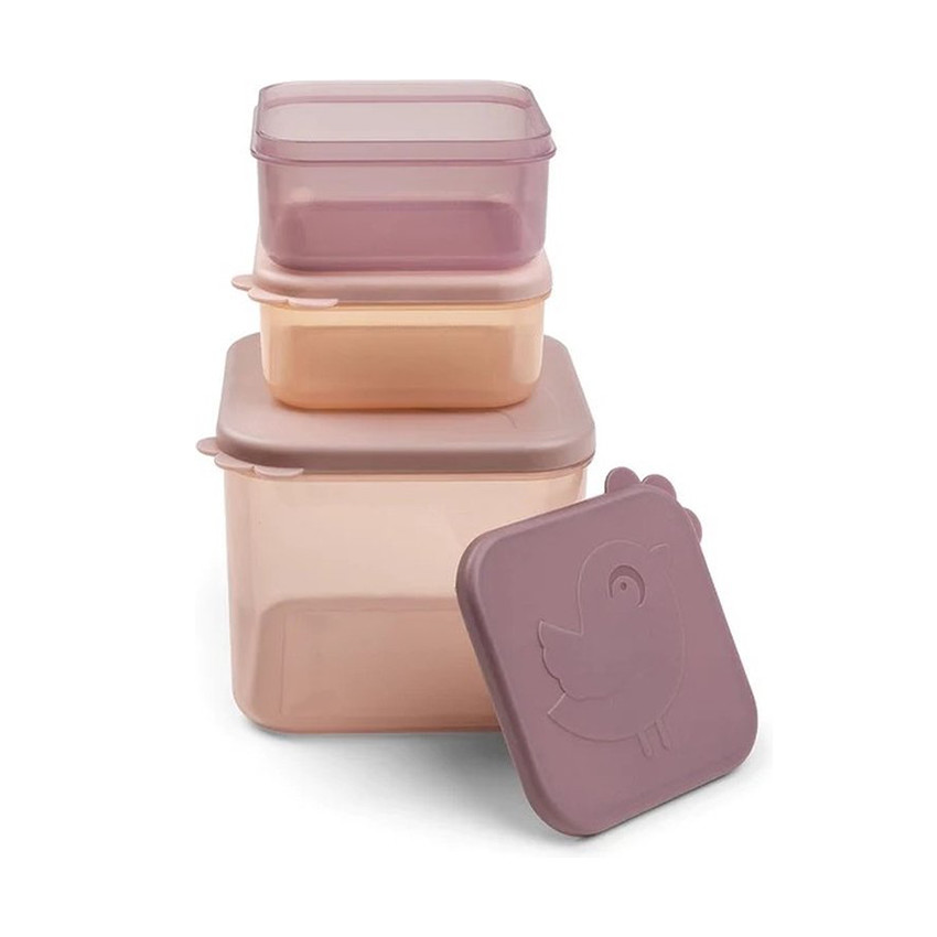 Set 3 fiambreras Elphee rosa 