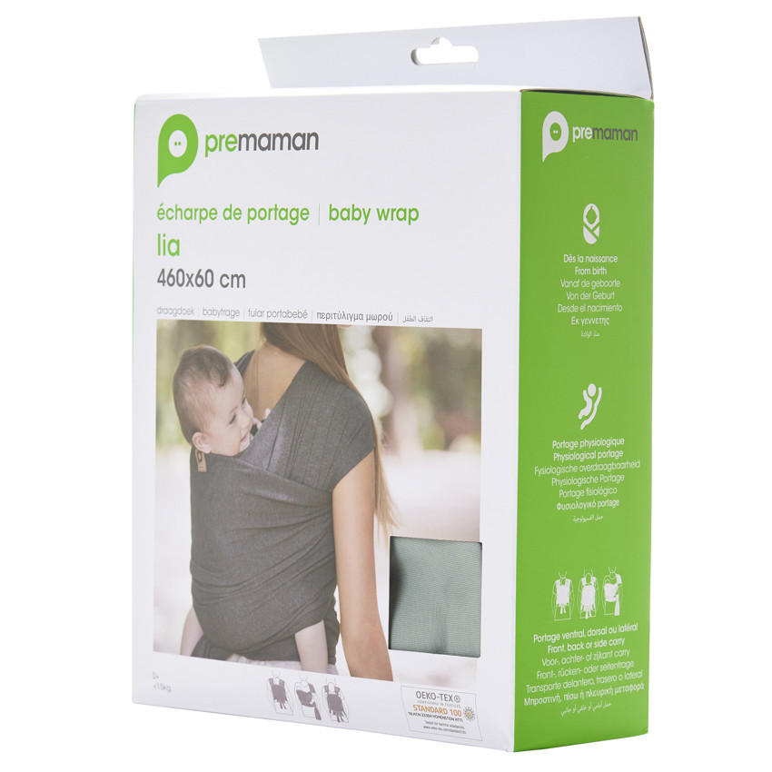 Fular portabebé Lia 460 x 60 cm - Kaki 