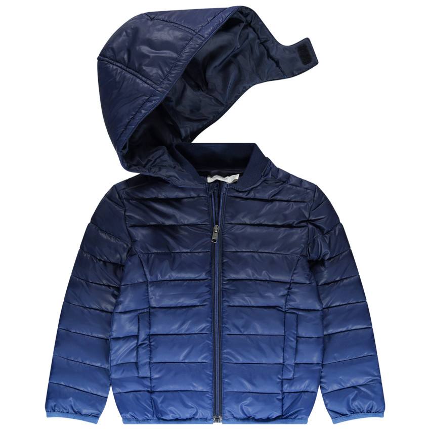 Doudoune light effet dégradé bleu 