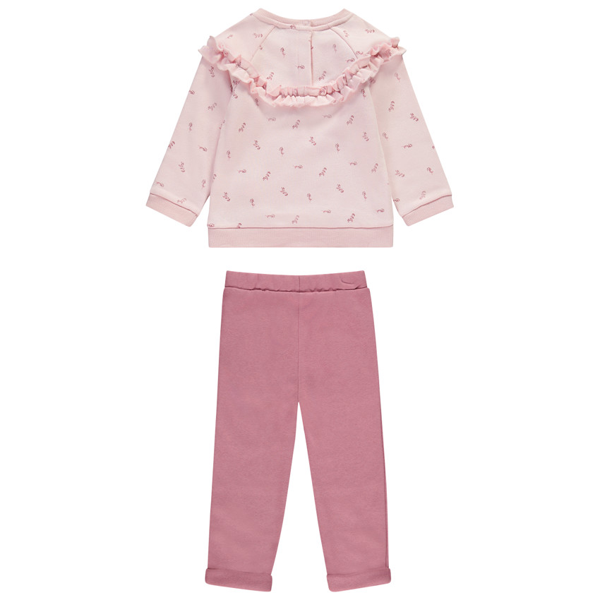 Conjunto de jogging y sudadera con volantes para bebé niña 