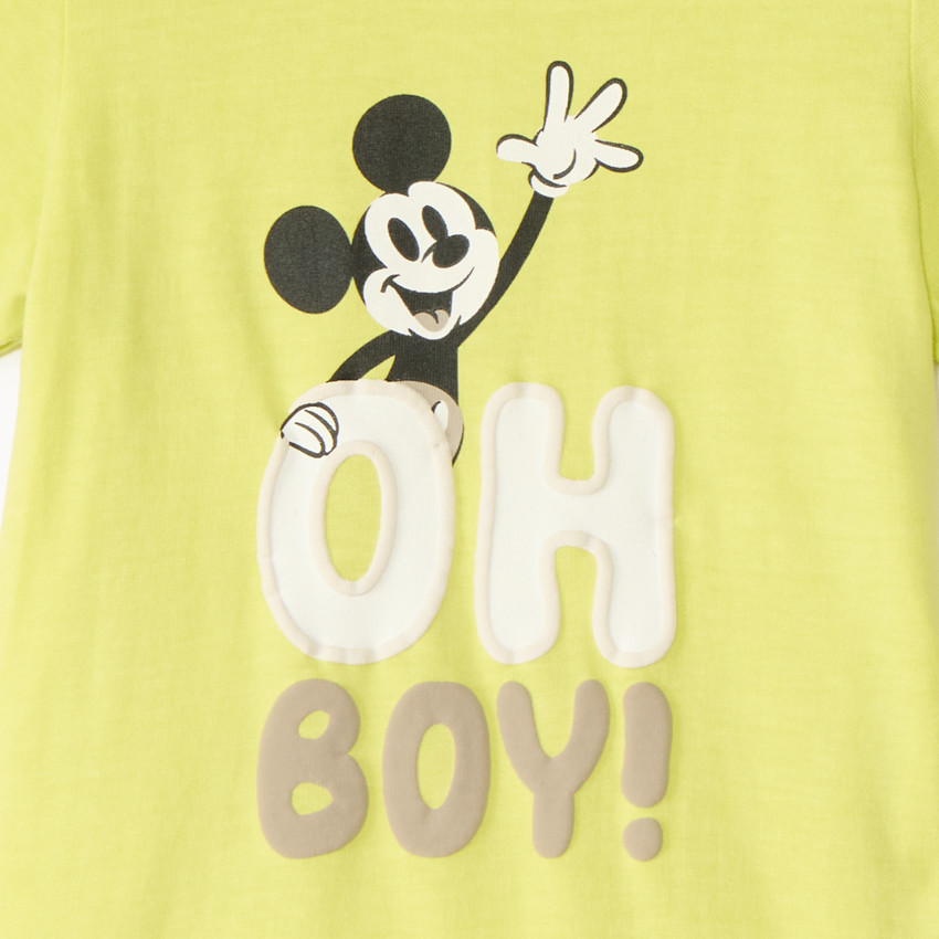 Camiseta de manga corta con estampado de Mickey Disney para bebé niño. 