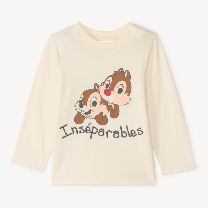 Camiseta de manga larga oversize de Tic y Tac de Disney para bebé niño. 
