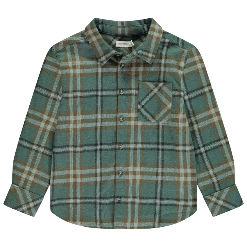 Camisa de leñador a cuadros estilo leñador para niño 