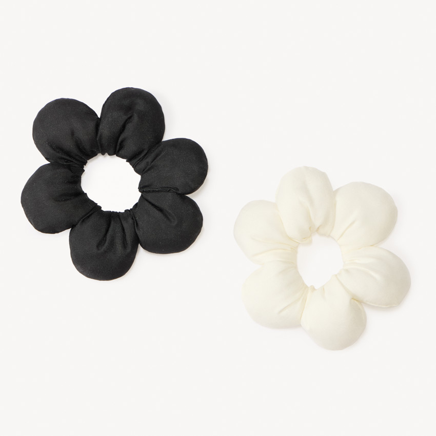Lote de 2 coleteros con forma de flores para niña 
