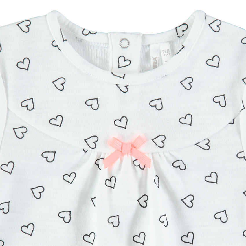 Conjunto de túnica con estampado de corazones, chaqueta de borreguillo y pantalón liso  Additional Conjunto de túnica con estampado de corazones, chaqueta de borreguillo y pantalón liso