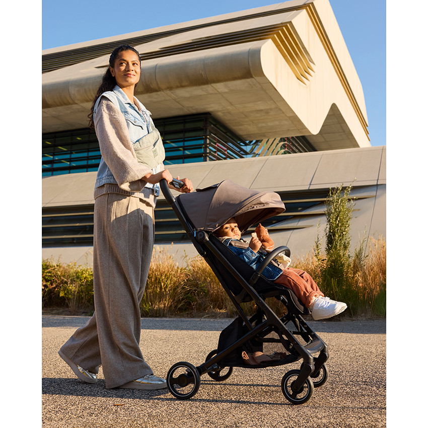 Silla de paseo bastón reclinable Aria Plus taupe 