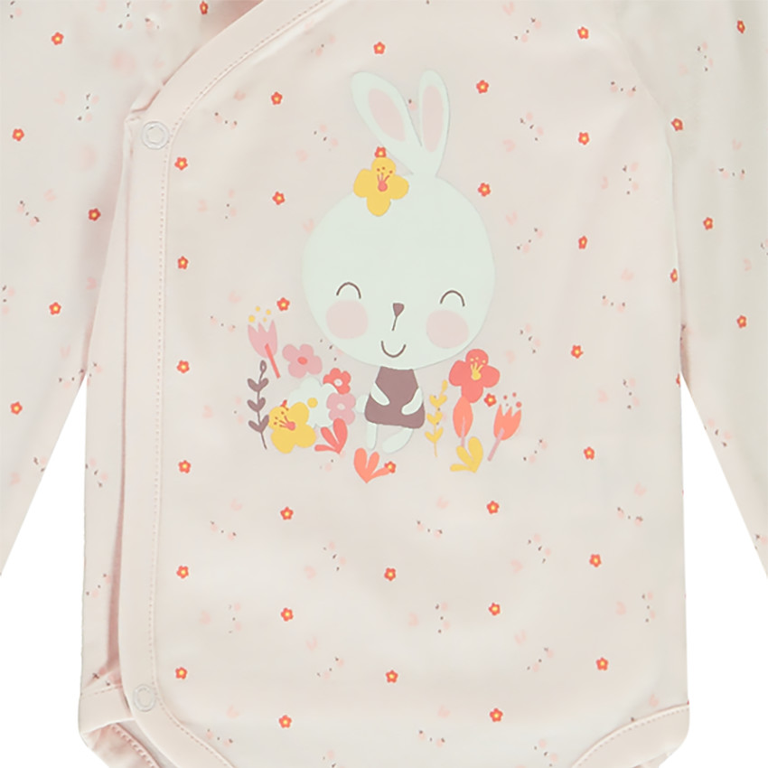 Pack de 3 bodies conejito para bebé niña 