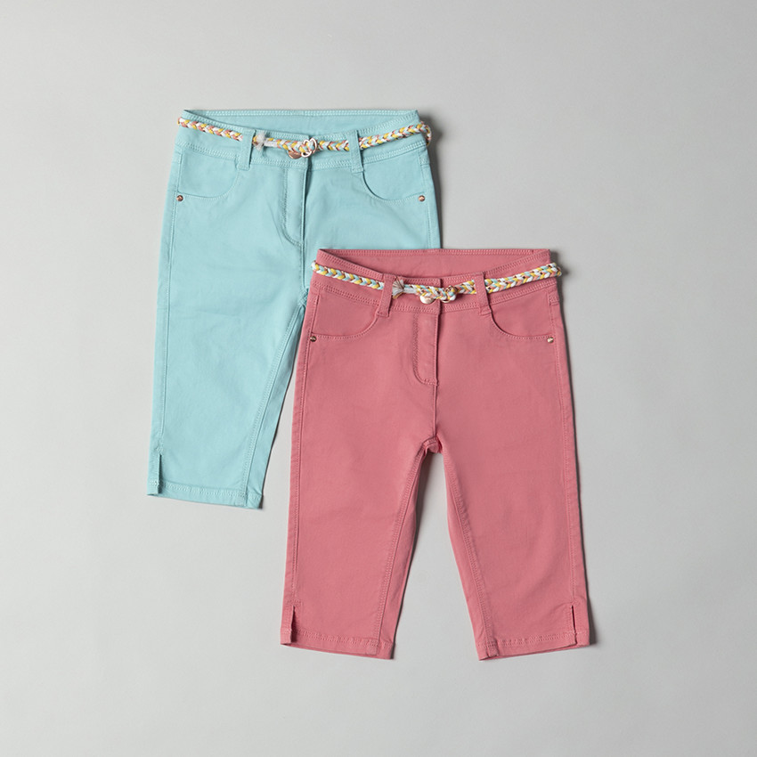 pirata liso en twill y cintura trensado 