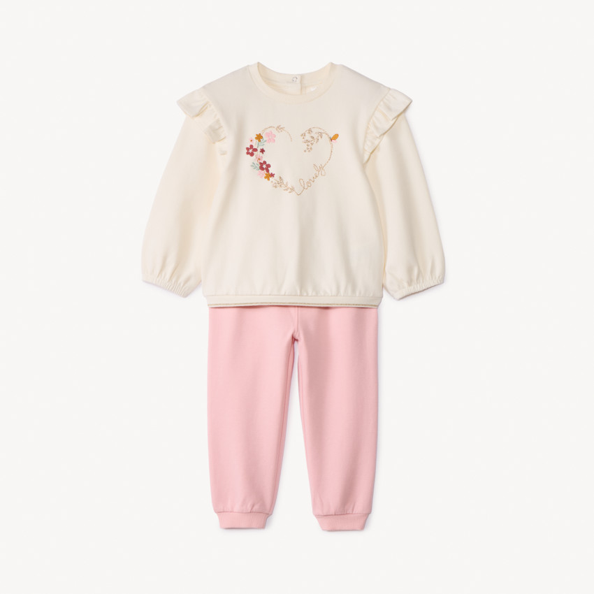 Conjunto de sudadera + pantalones de chándal fantasía para bebé niña 