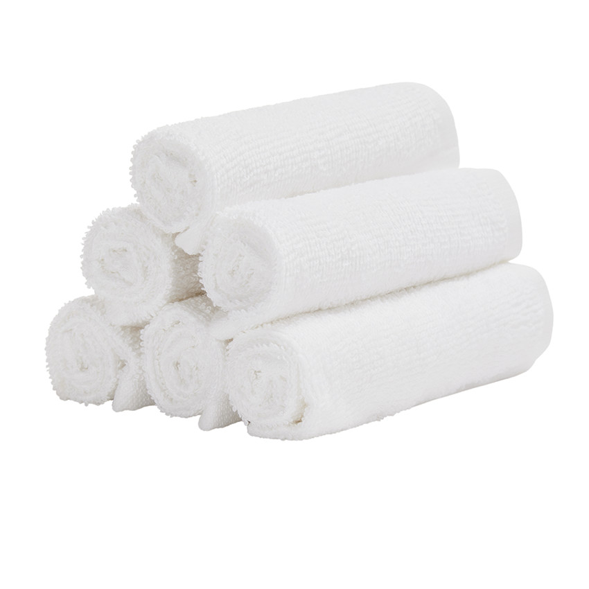 Lot de 6 débarbouillettes éponge 25 x 25 cm 