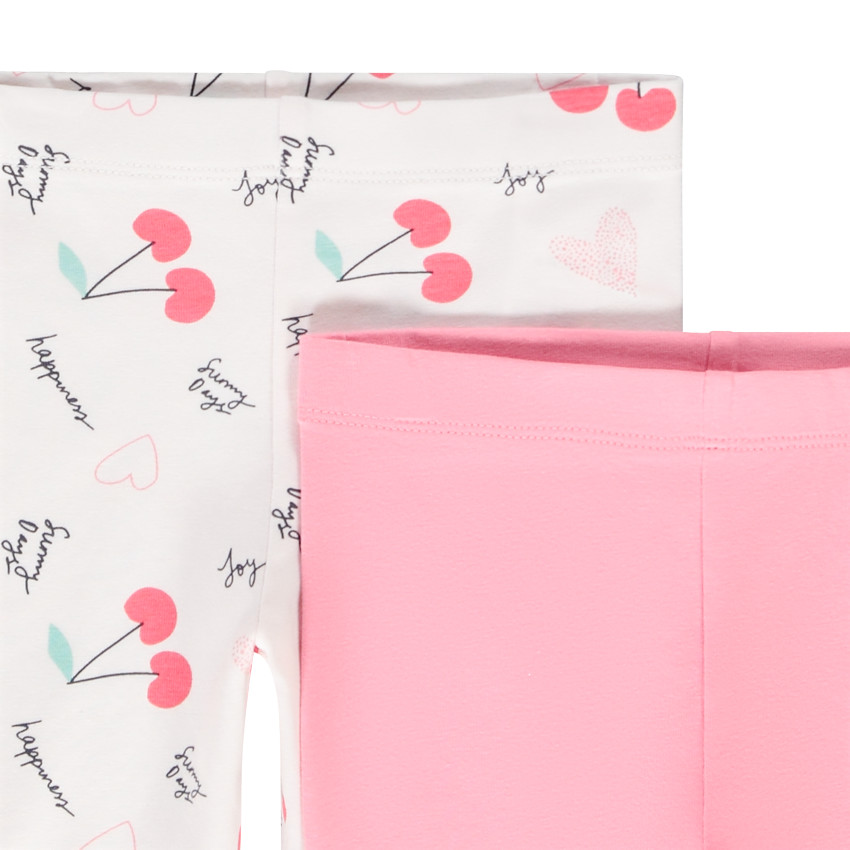 Lote de 4 pantalones pirata de jersey para niña 