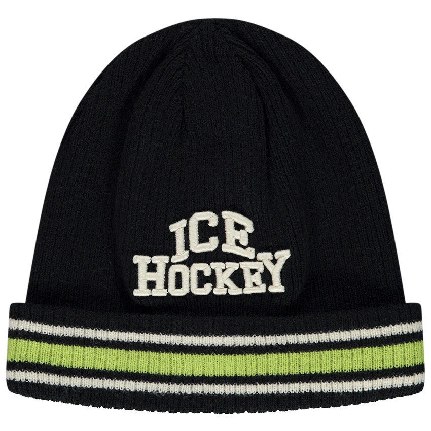 Gorro de efecto canalé con bordado 3D para niño 