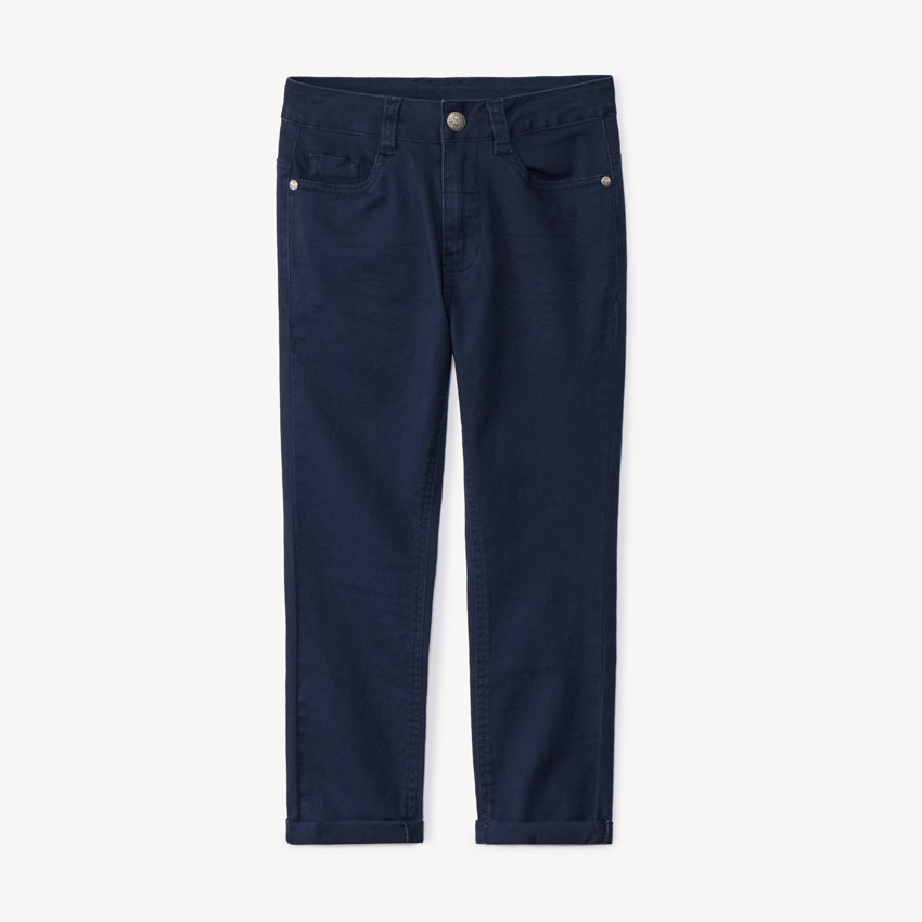 Pantalón slim de twill liso para niño 