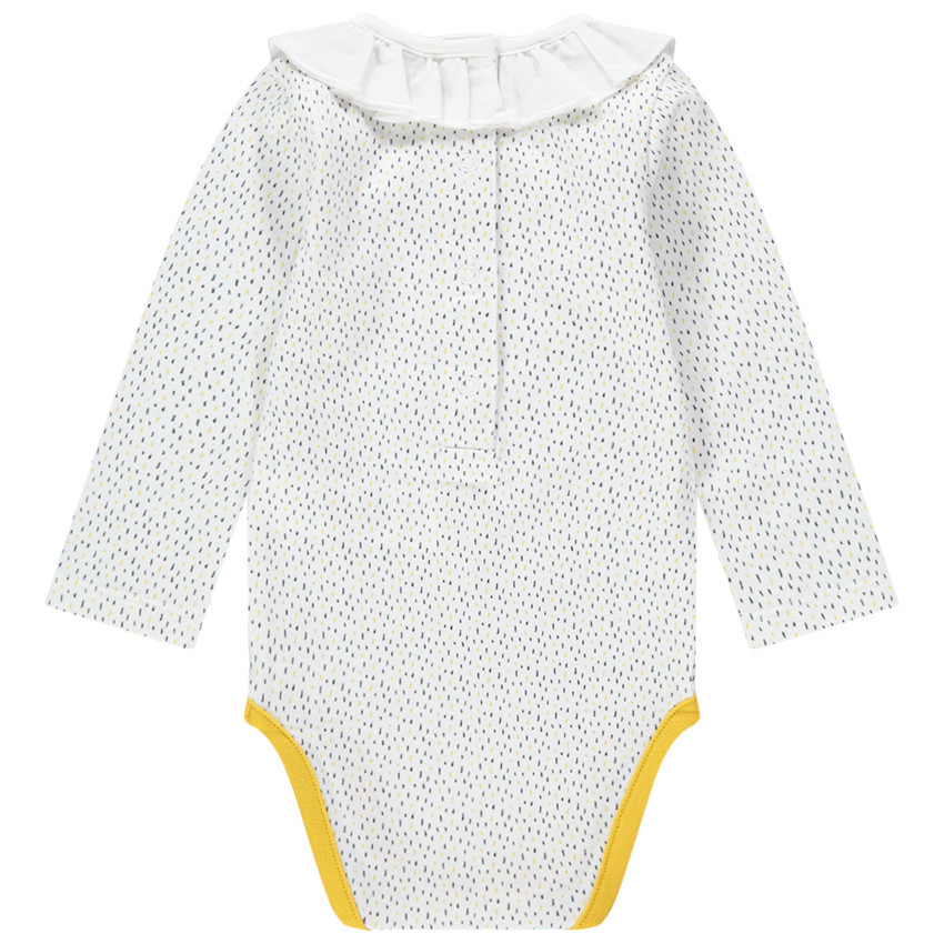 Body manches longues imprimé à col volanté 