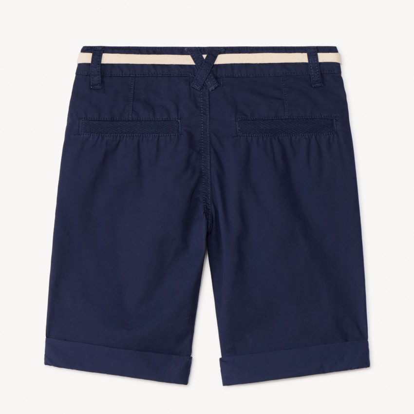 Bermuda ceñida de twill para niño 