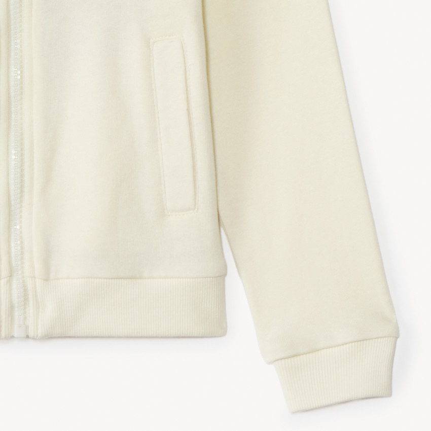 Chaleco de felpa liso con capucha para niña 