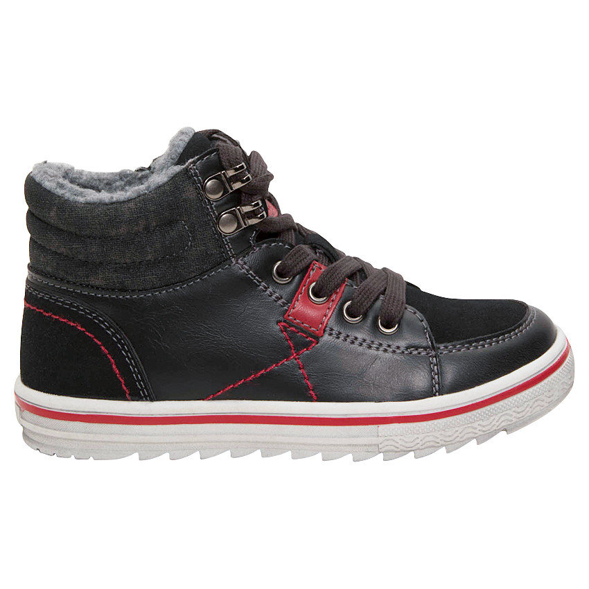 Zapatillas altas para niño con cordones y cremallera 