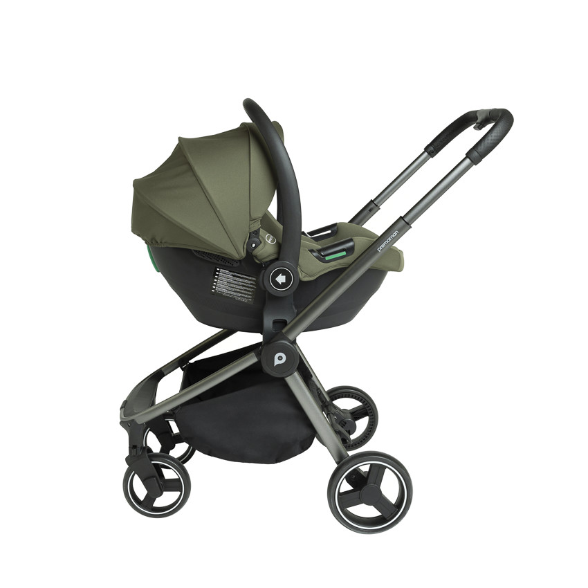 Poussette trio Alba avec nacelle vert olive 