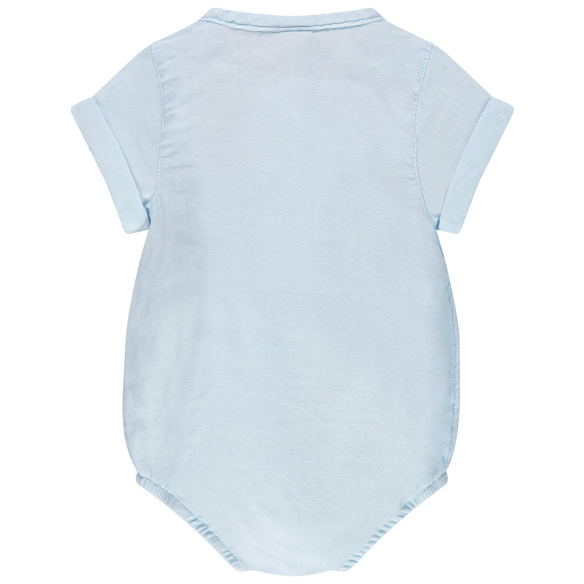 Body de manga corta dealgodón con inscripción bordada 