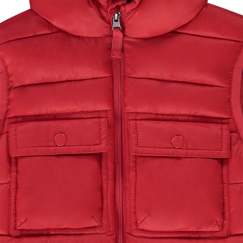 Doudoune sans manches à capuche matelassée pour bébé garçon 