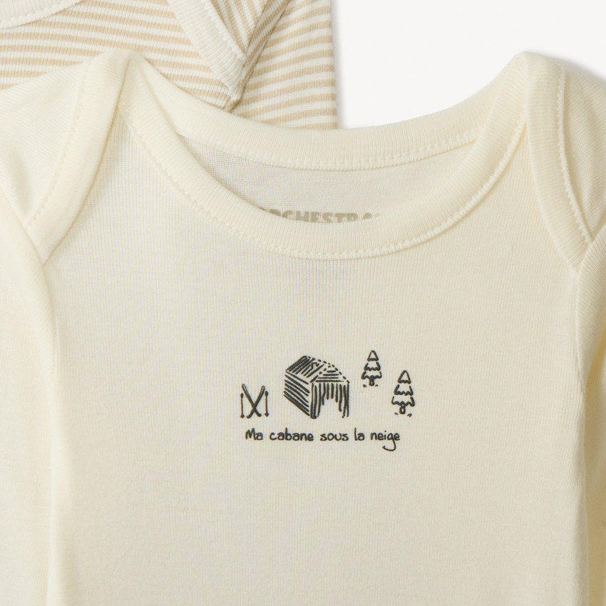 Pack de 7 bodies de manga larga con motivos de esquí para bebé 