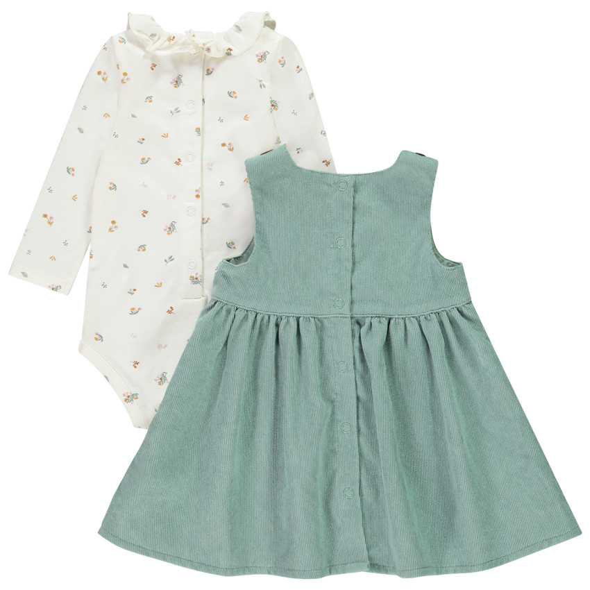 Conjunto de 2 piezas Body + Vestido de terciopelo para niña bebé  Additional Conjunto de 2 piezas Body + Vestido de terciopelo para niña bebé
