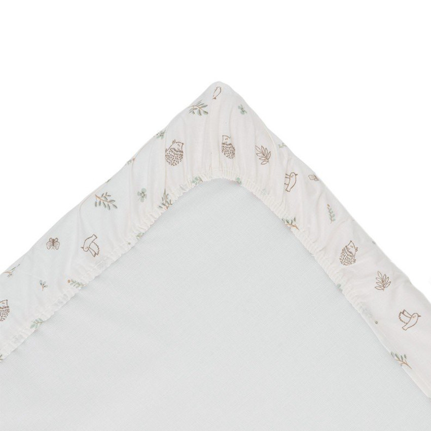 Sábana bajera cuna 60x120 cm Pack 2 uds. Calma verde 