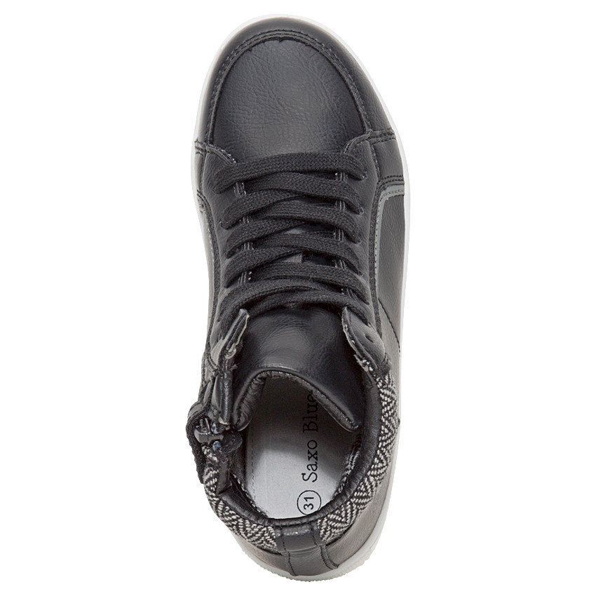 Zapatillas subidas con cordones y tirilla con chevrones del 28 al 35 